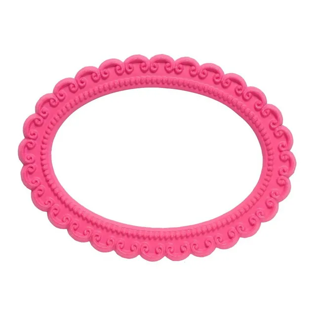 HAB & GUT Oval Magnetbilderrahmen Pink 7,7x10 cm für Kühlschrank