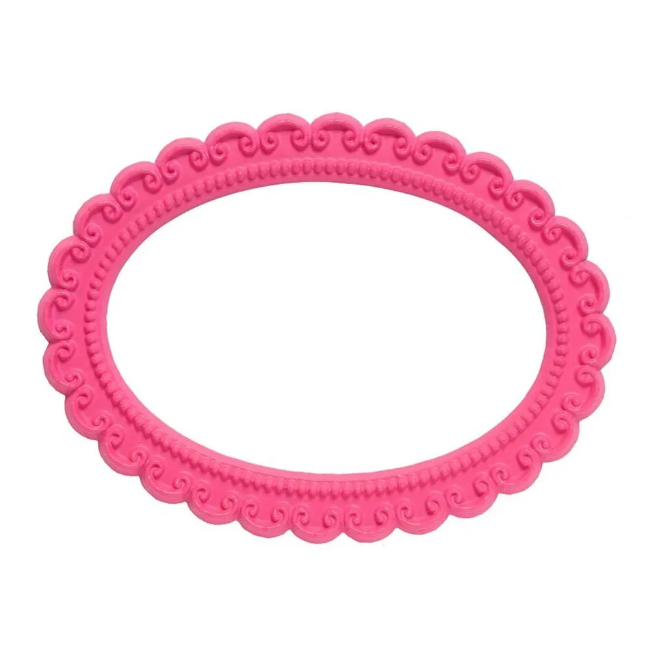 HAB & GUT Oval Magnetbilderrahmen Pink 7,7x10 cm für Kühlschrank
