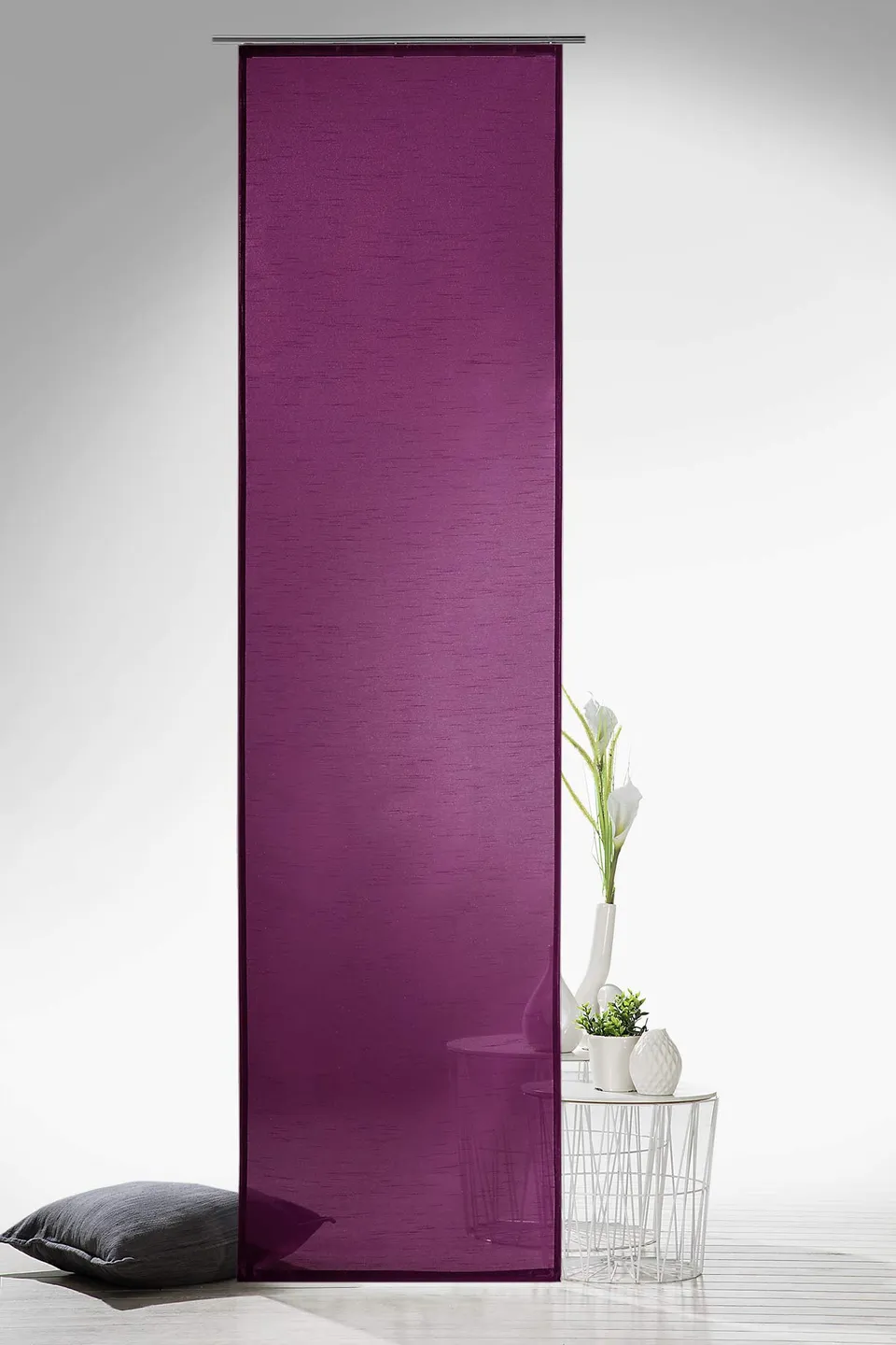 heimtexland Typ118 Schiebegardine 245x60 cm beere halbtransparent