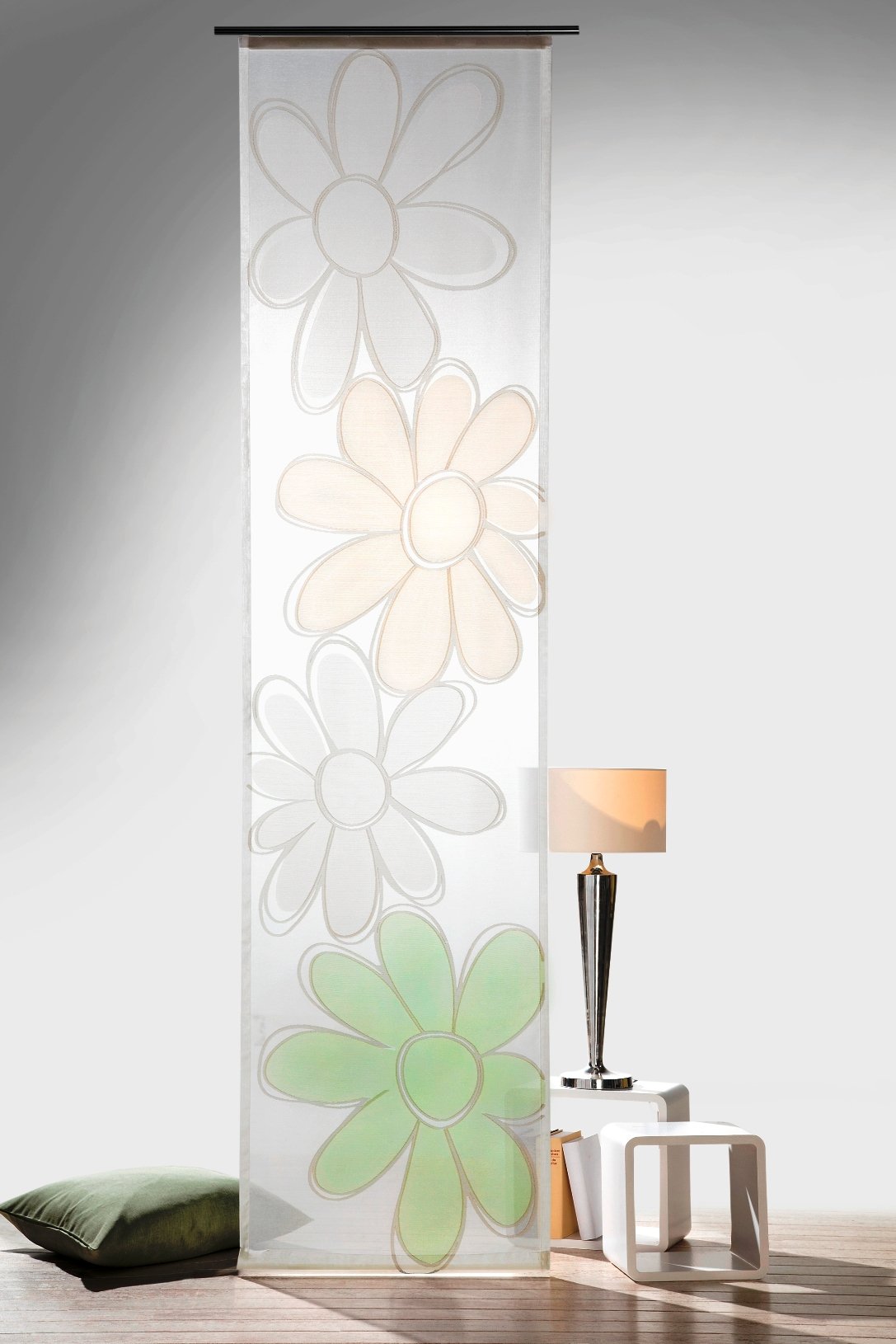 heimtexland Typ569 Flächenvorhang Bordeaux 60x245 Blume