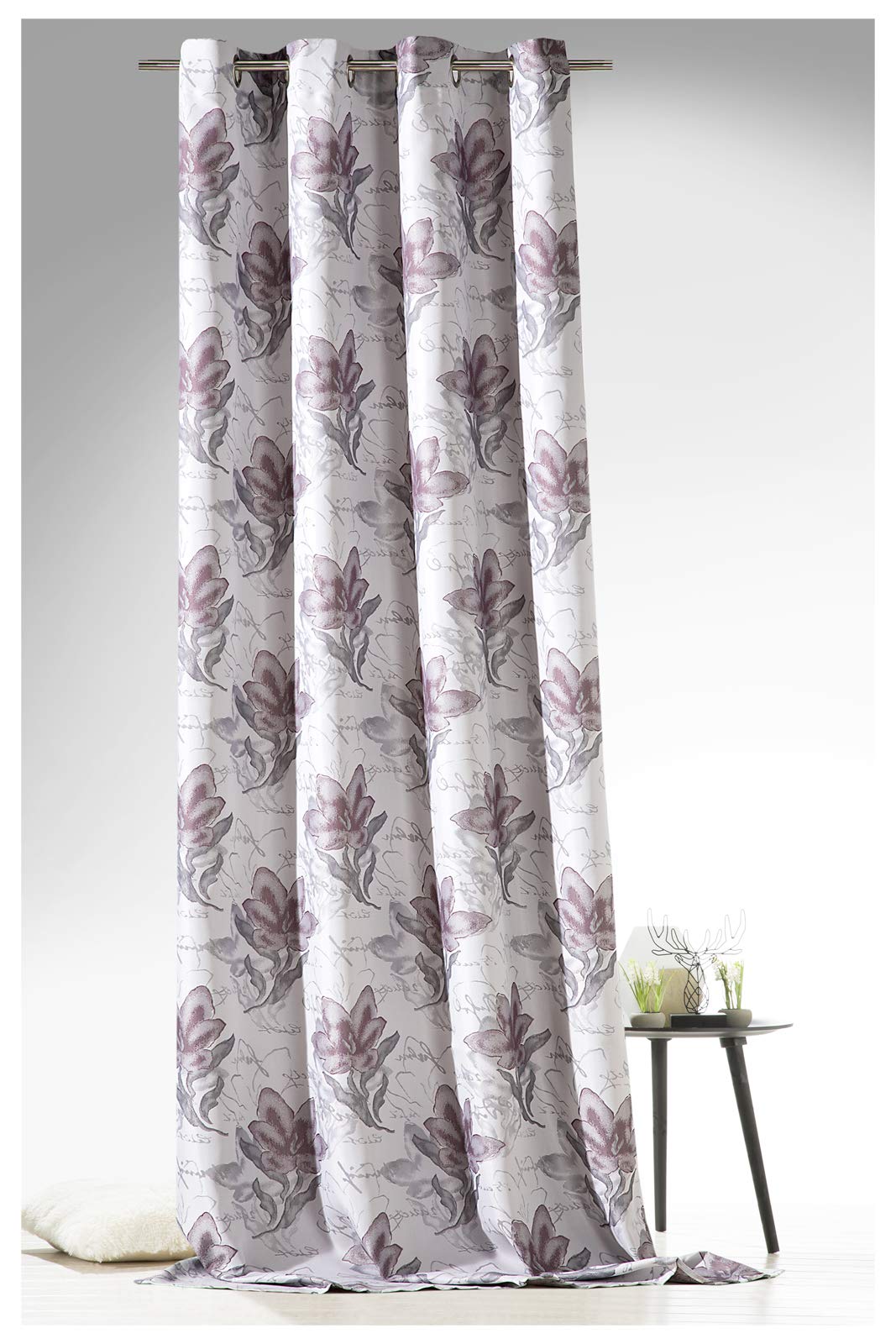 heimtexland Typ701 Ösenschal 245x140 Aubergine blickdicht