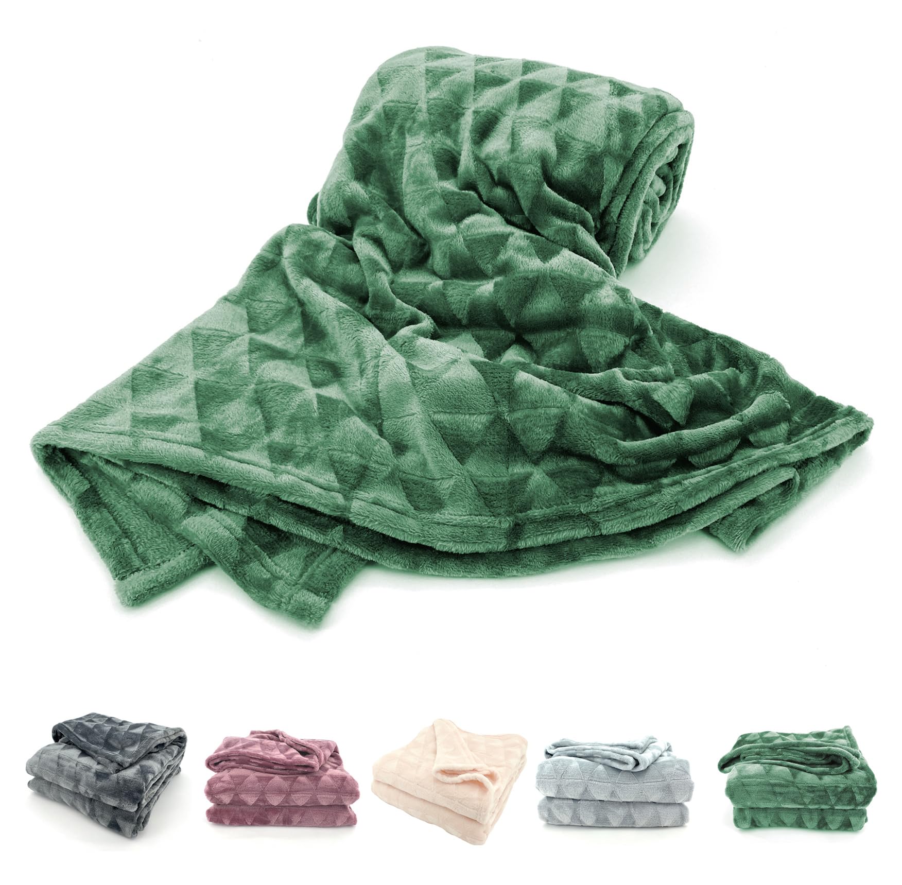 heimtexland Typ754 Kuscheldecke 150x200 cm Altrosa Raute
