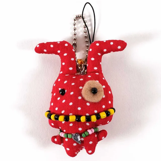 HAB & GUT Cult Mini-Dolls UD002-D Schlüsselanhänger rote Sieglinde 7 cm