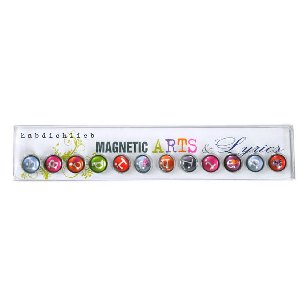 HAB & GUT Arts & Lyrics MC207V Kühlschrankmagnete Hab Dich Lieb 12er