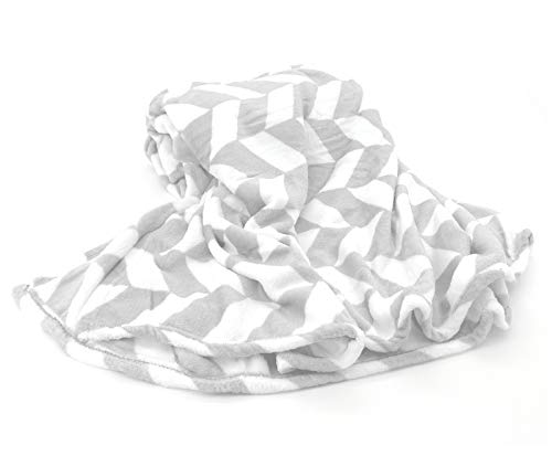 heimtexland Chevron Typ722 Kuscheldecke 200x150 silber-grau Flanell