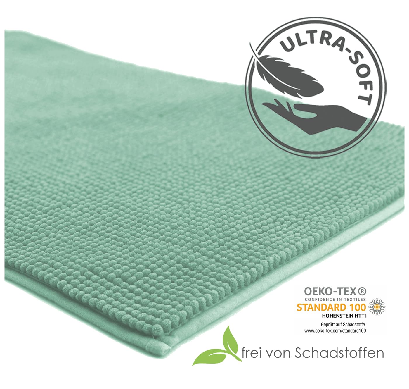 heimtexland Typ771 Badvorleger 50x80 cm mint Chenille