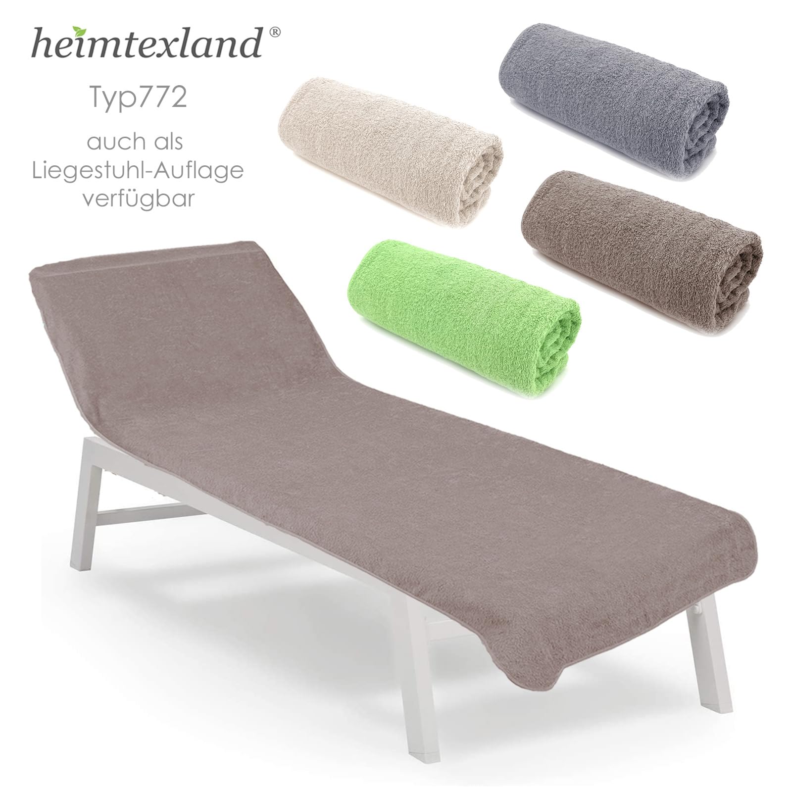 heimtexland Typ772 Hochlehner Stuhlauflage taupe 60x130 saugstark