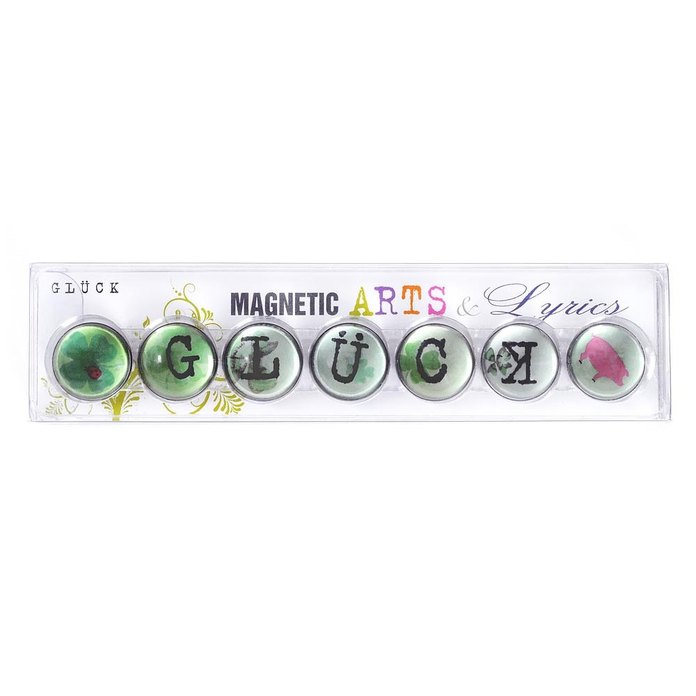 HAB & GUT Arts & Lyrics MC200V Kühlschrankmagnete GLÜCK 7er