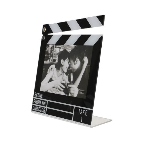 HAB & GUT FR010 Bilderrahmen Filmklappe 9x13 cm schwarz-weiß