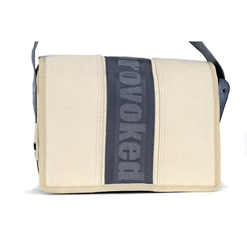 HAB & GUT E4022A Mini Messenger Bag Canvas Beige 26x19 cm Klett