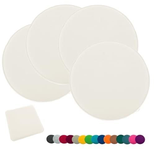 heimtexland Typ631 Sitzkissen Filz 35x35 4er Wollweiß