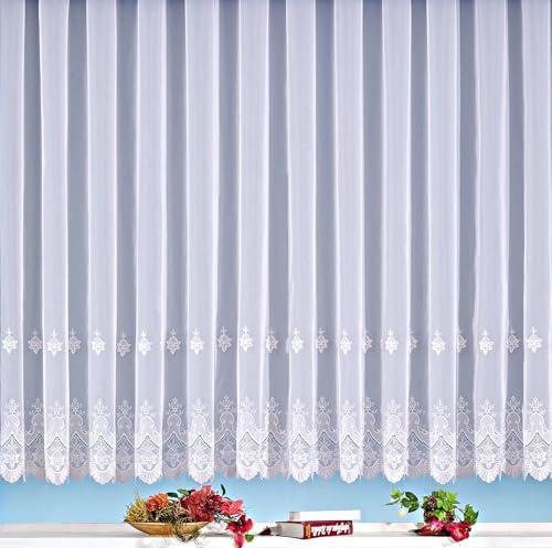 heimtexland Typ934 Store Gardine 175x300 cm weiß Stickerei