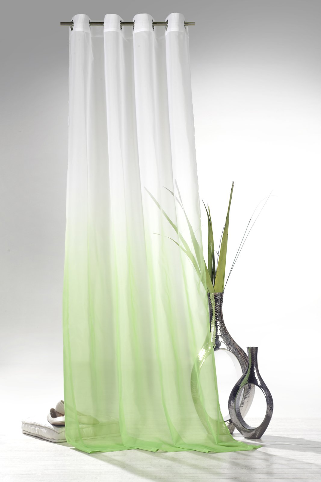 heimtexland Typ501 Ösenschal 245x140 Türkis transparent