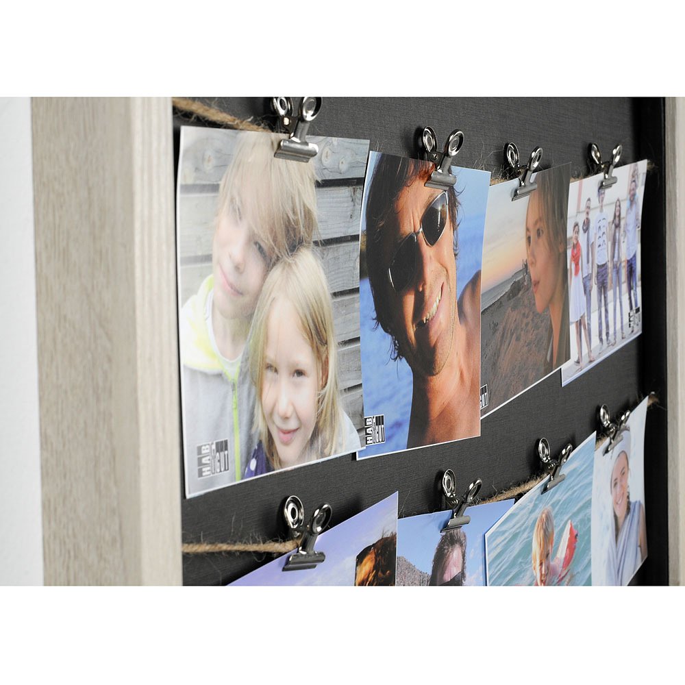 HAB & GUT FR030 Bilderrahmen Fotoleine 50x33 cm für 8 Fotos