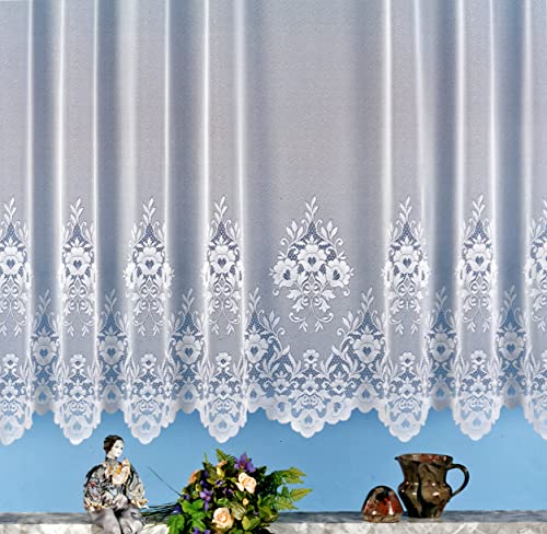 heimtexland Typ10 Gardine 120x300 weiß Blumenmuster