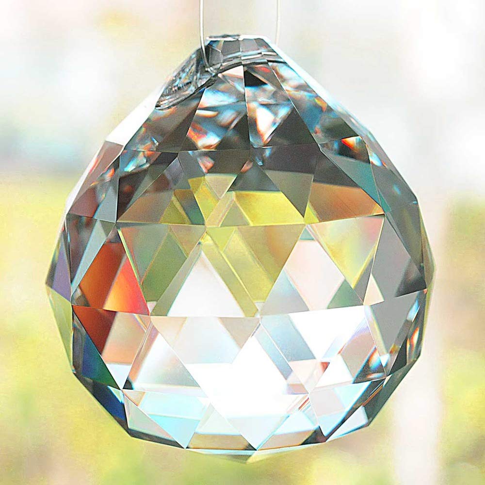 HAB & GUT Kristallkugel Glas 40mm 3er Pack Regenbogen