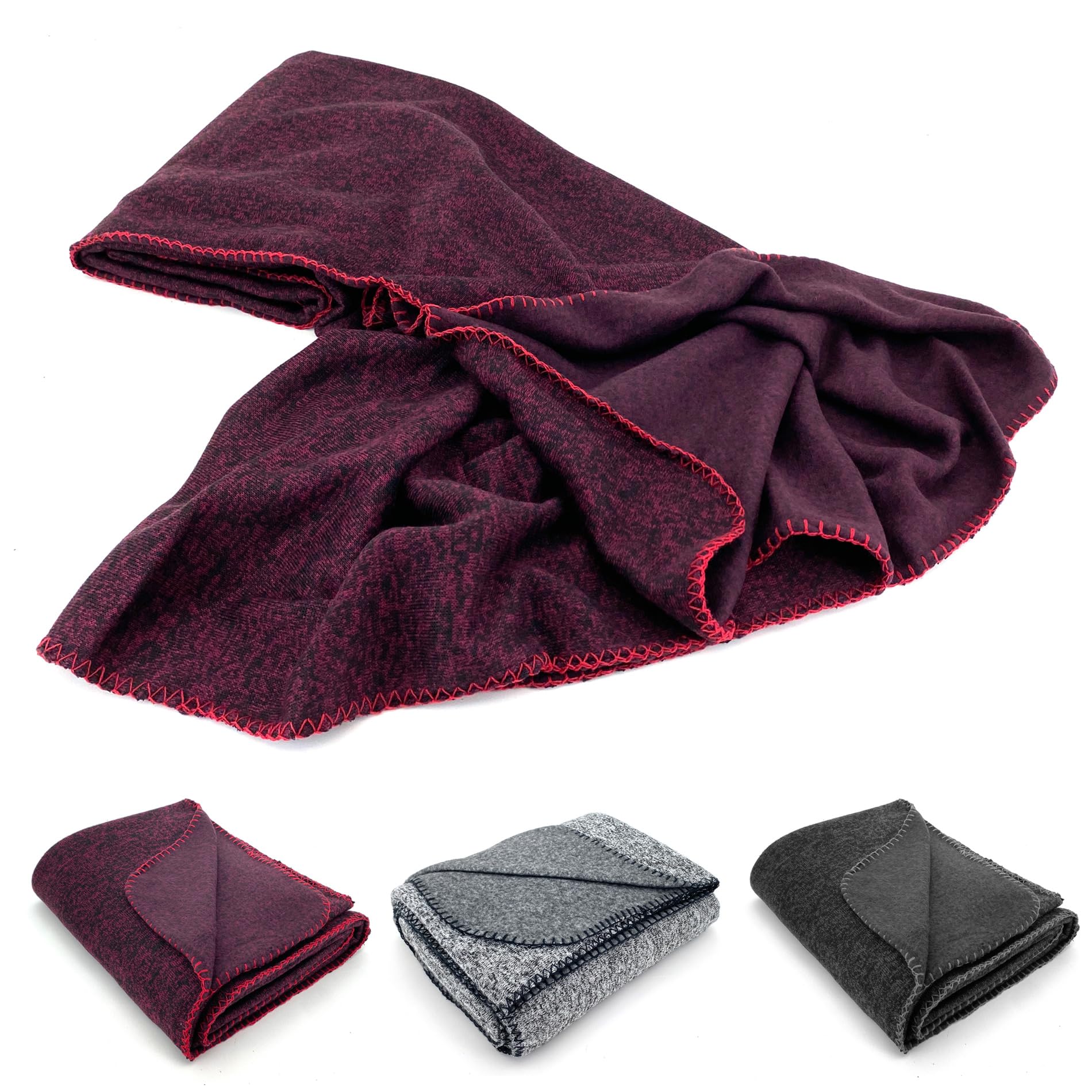 heimtexland Typ854 Wohndecke 150x200 cm anthrazit Strick-Fleece