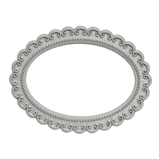 HAB & GUT Oval Magnetbilderrahmen Silber 7,7x10 cm für Metalltafel
