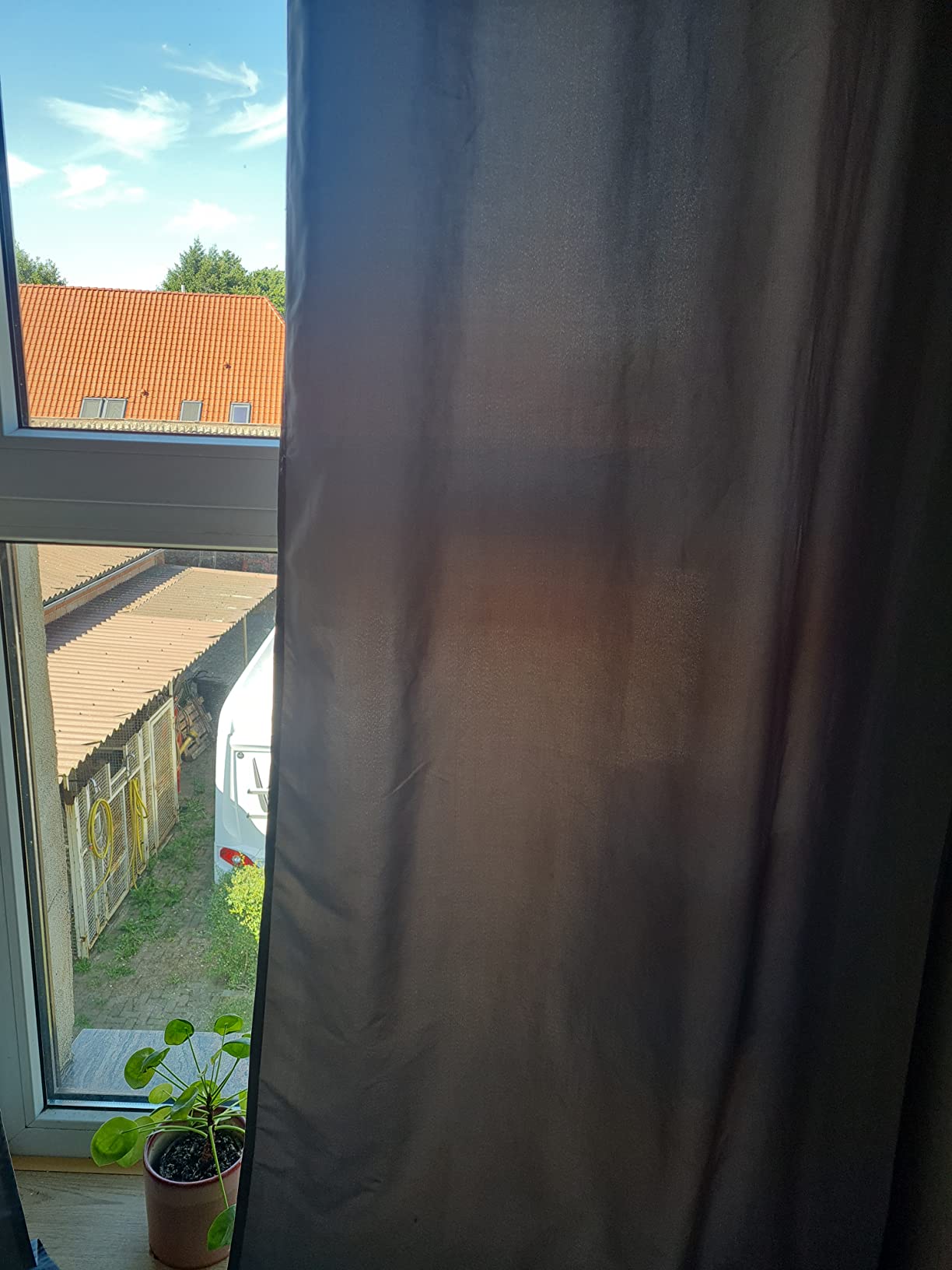 heimtexland Typ117 Ösenschal 245x140 weiß blickdicht