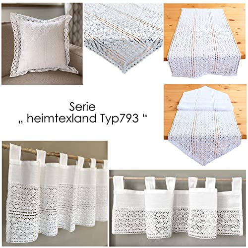 heimtexland Typ793 Tischläufer 40x90 Weiß Häkelspitze