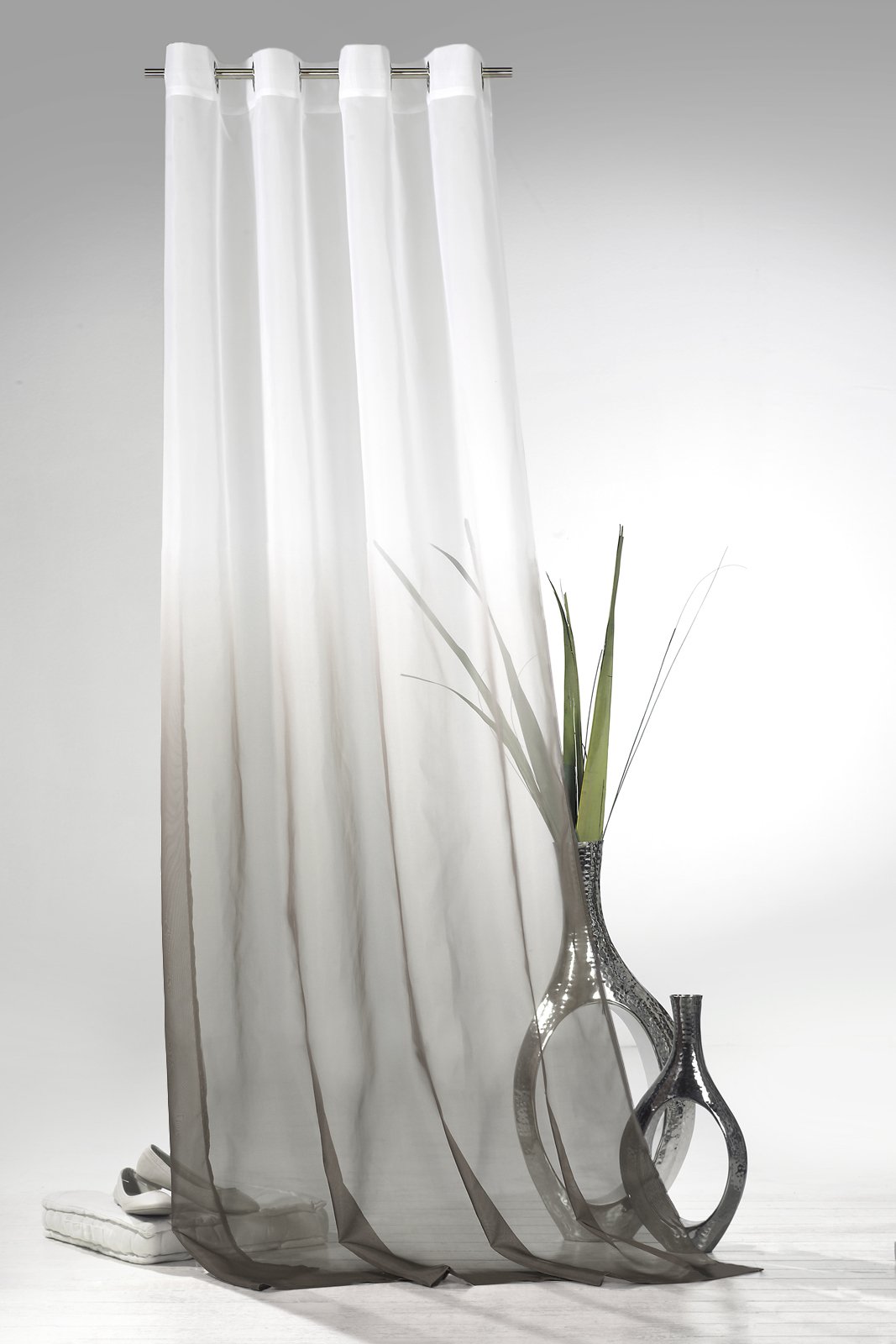 heimtexland Typ501 Ösenschal 245x140 Türkis transparent