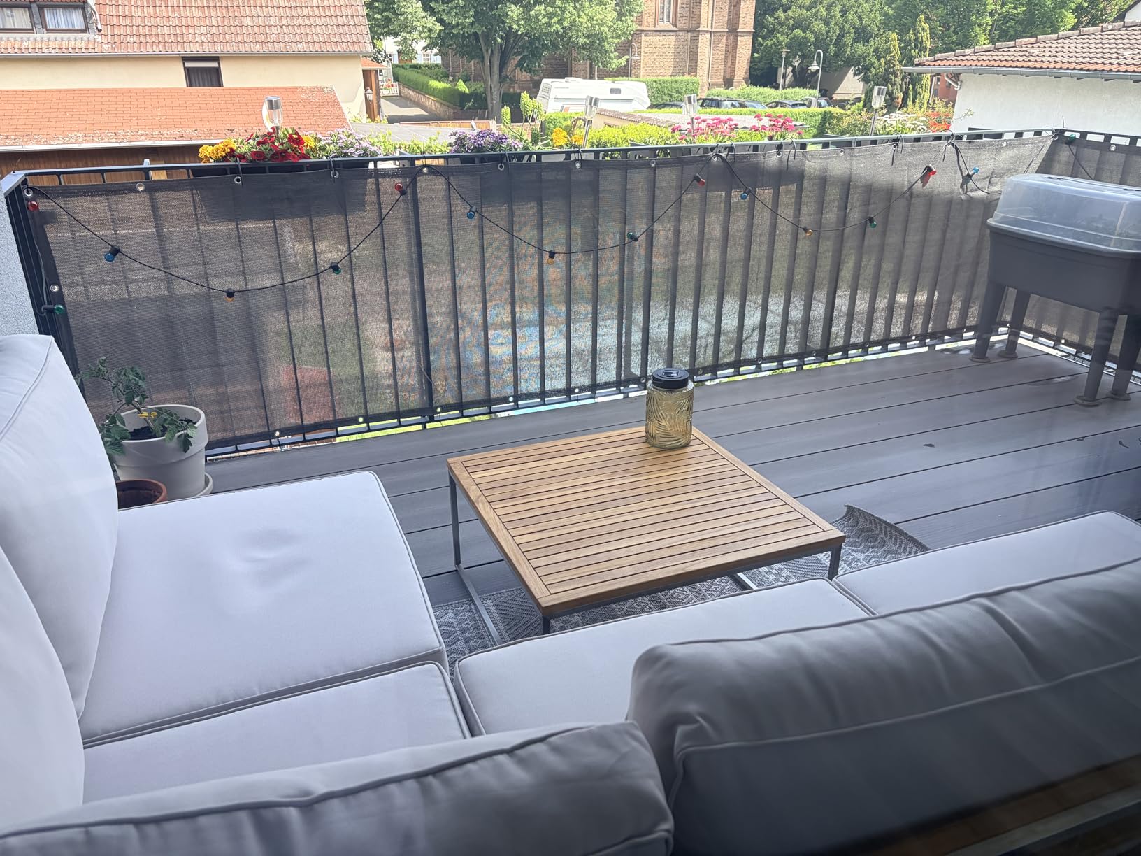 Sol Royal SolVision HB2 Balkonsichtschutz 90x300 cm Anthrazit blickdicht