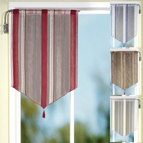 heimtexland Typ127 Scheibengardine 90x60 cm rot Effektorganza