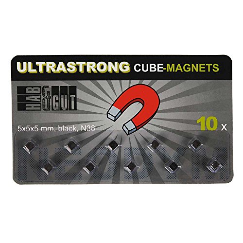 HAB&GUT MC000-CUBL Magnete 5mm Anthrazit 10er Neodym N38