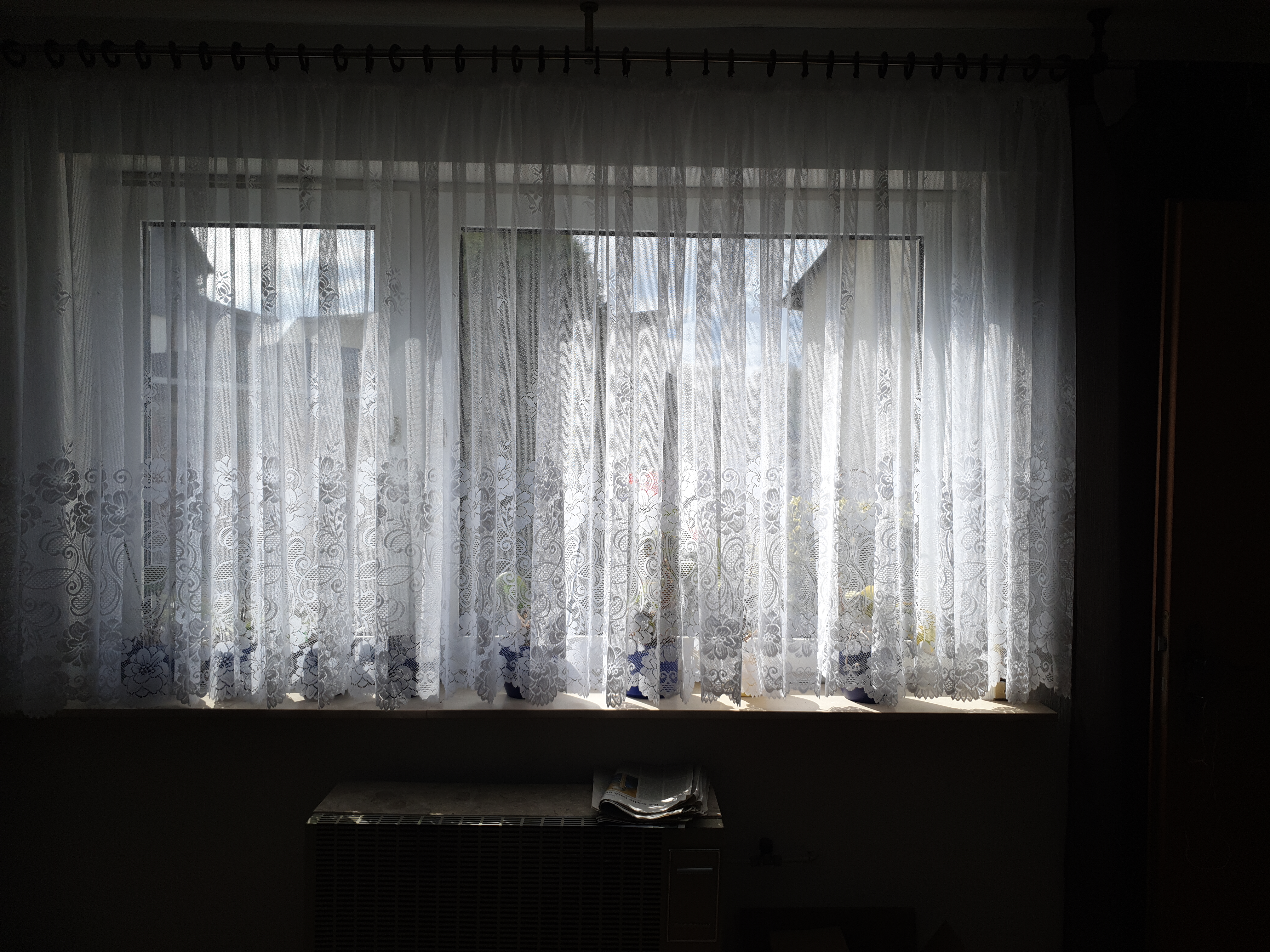 heimtexland Typ318 Store 135x300 cm weiß Jacquard