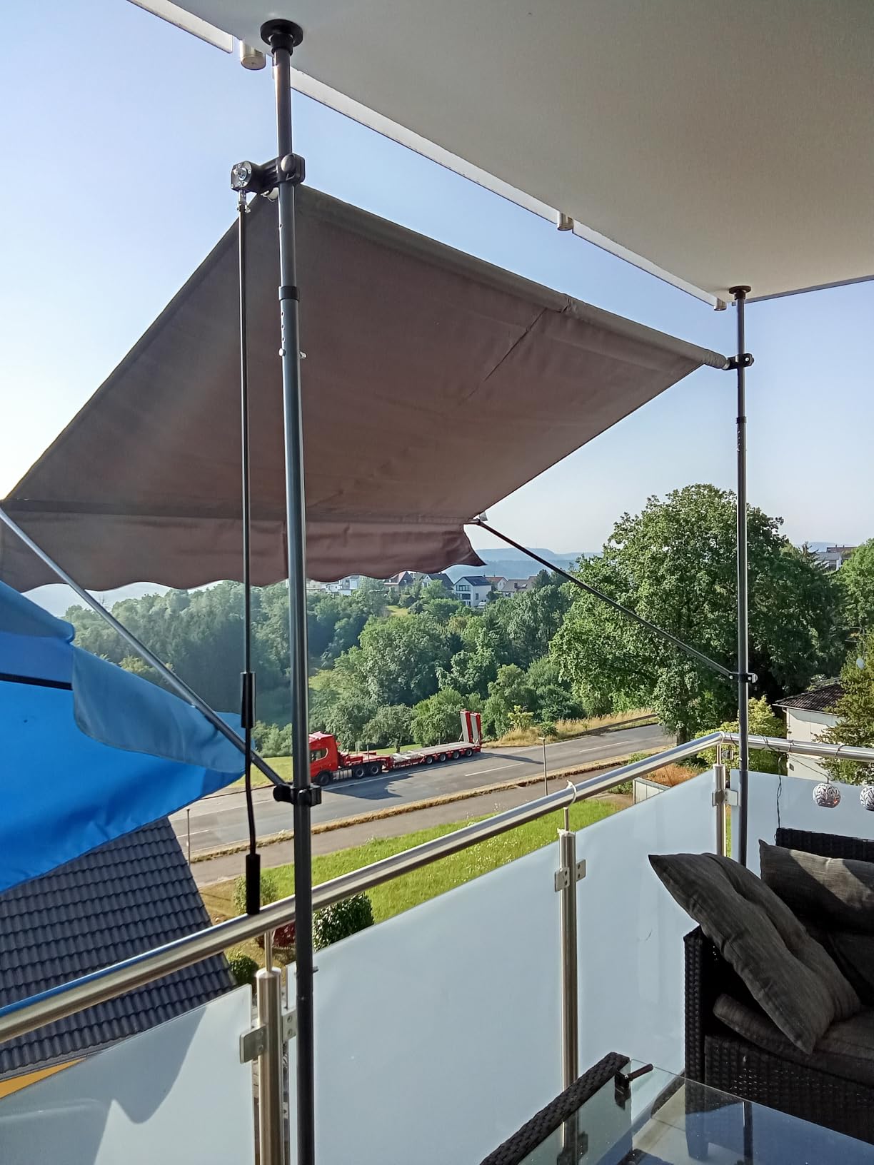 Sol Royal Klemmmarkise 300 cm Beige ohne Bohren Kurbel