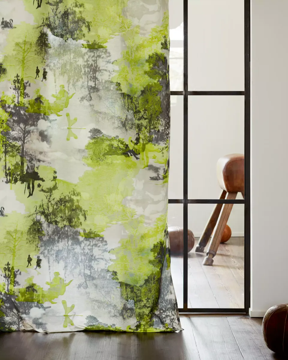 Création Baumann Stories Vorhangstoff Toile-de-Jouy