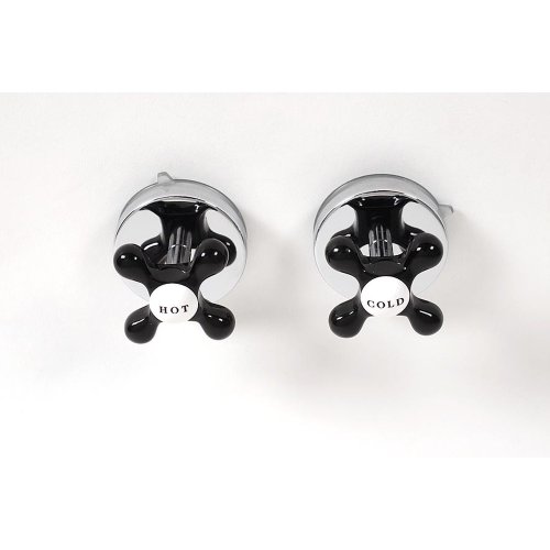 HAB & GUT ch001b Wandhaken mit Saugnapf Schwarz 2er Set Retro