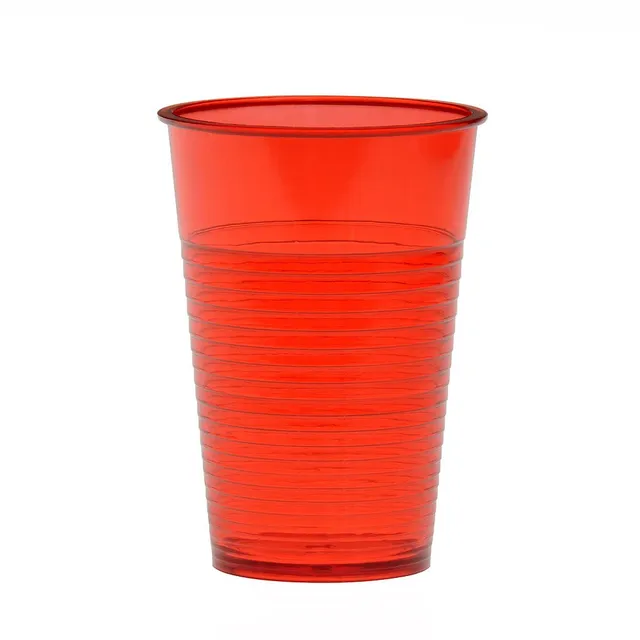 HAB & GUT KB005 Trinkbecher rot transparent 4er 0,2 L