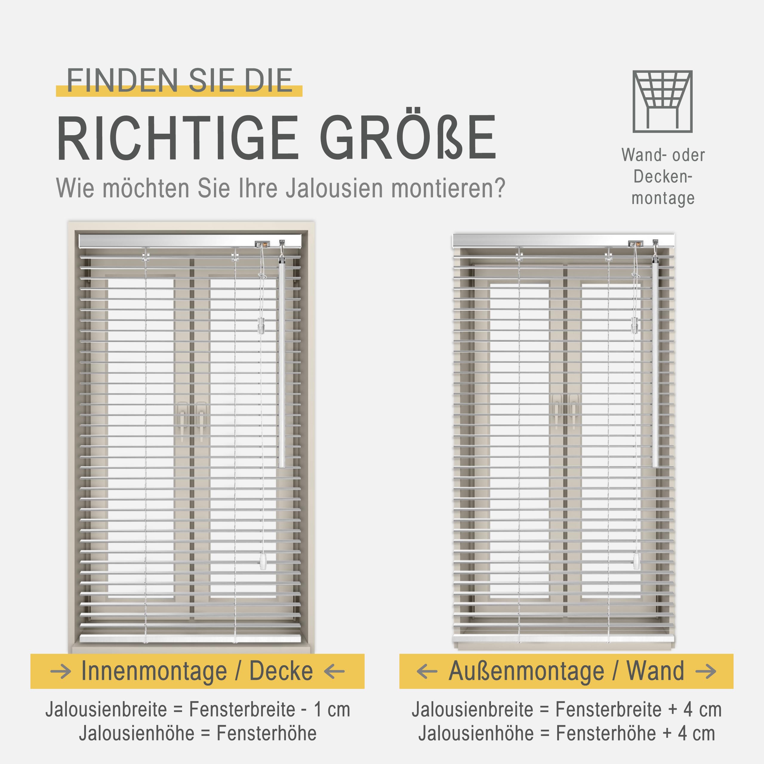 Sol Royal JH3 Holzjalousie 140x160 cm weiß lichtdicht