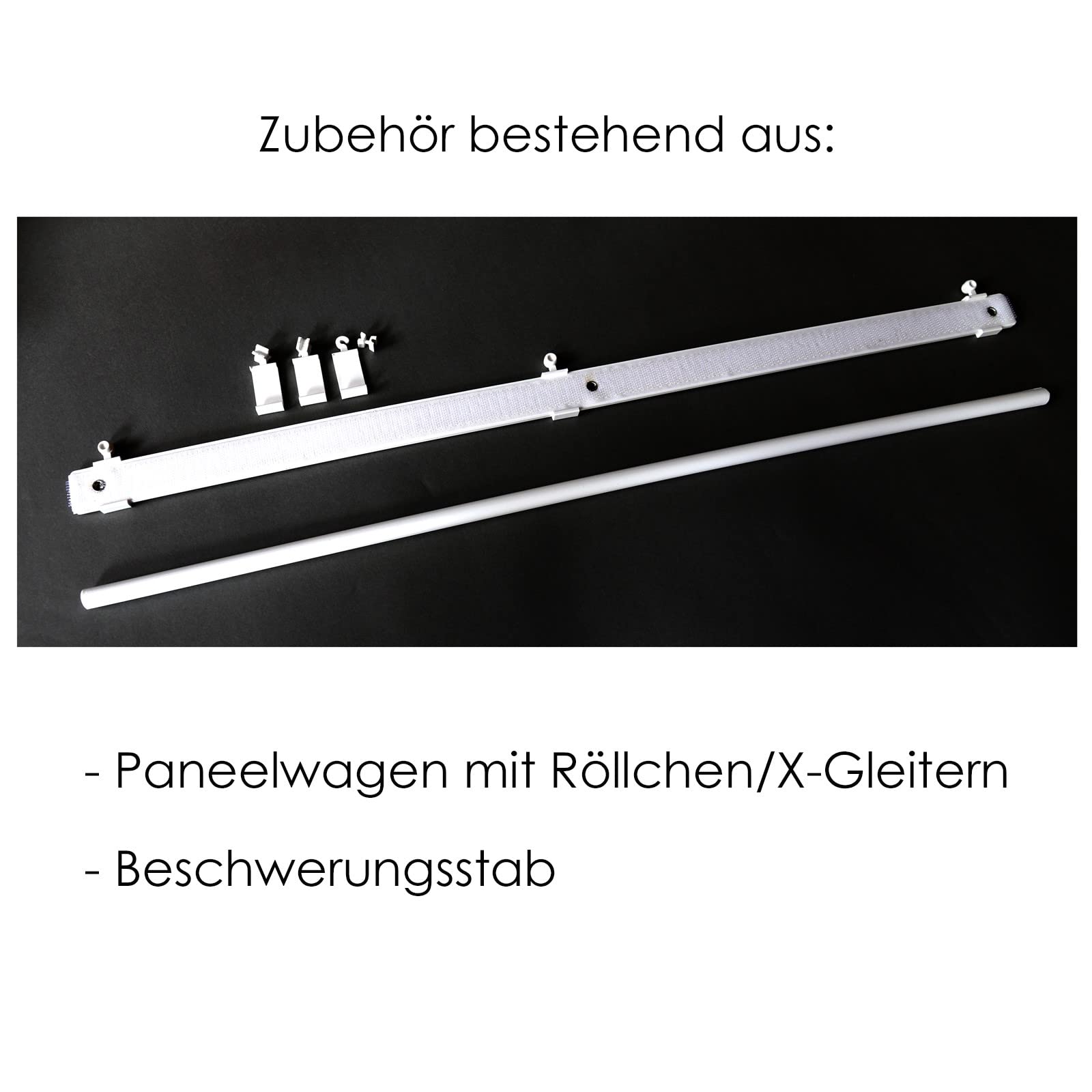 heimtexland Typ776 Schiebegardinen-Zubehör 60 cm Weiß Set