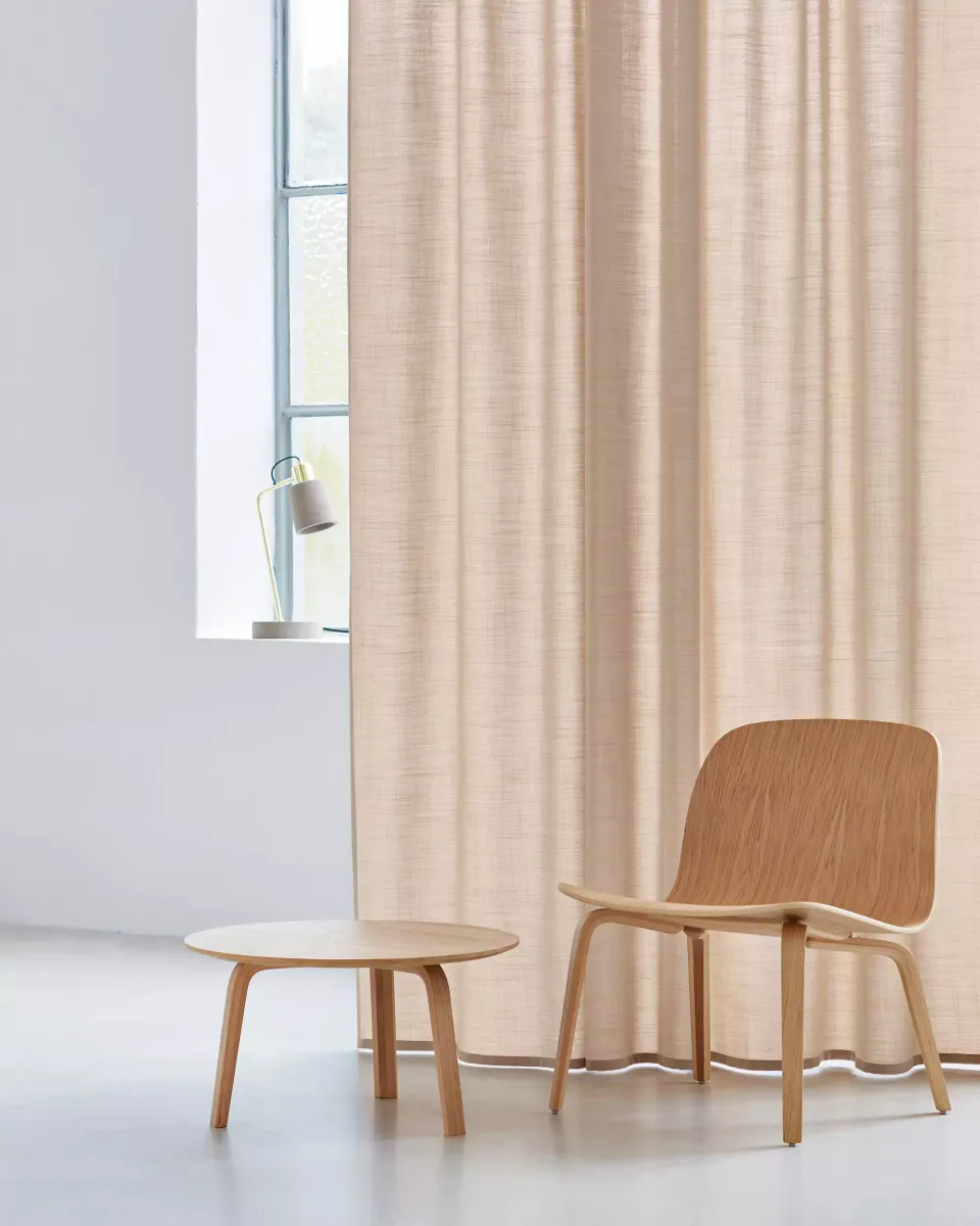 Création Baumann Udine Vorhangstoff dicht Leinenoptik Trevira CS