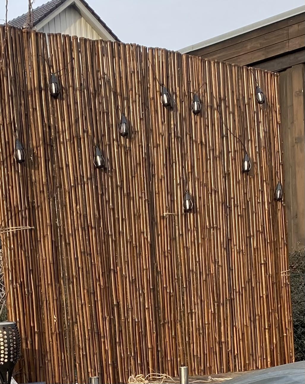 Sol Royal B23 Bambus Sichtschutzzaun 150x250 cm dunkelbraun witterungsbeständig