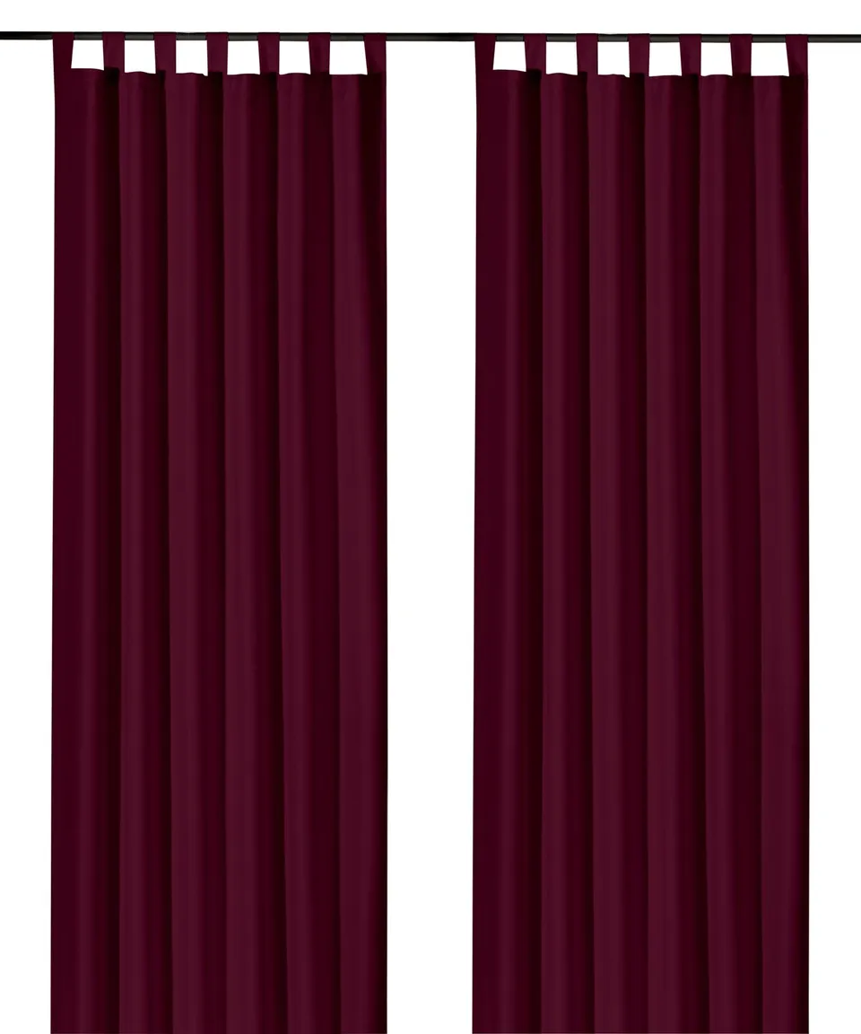 heimtexland Typ117 Schlaufenschal 245x140 Bordeaux blickdicht