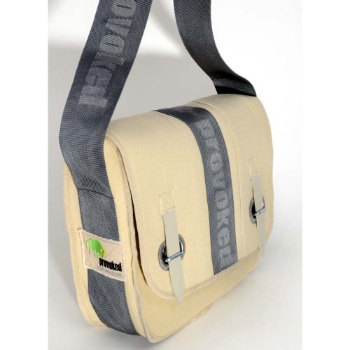 PROVOKED Messenger Bag Segeltuch beige 35x30 cm Canvas