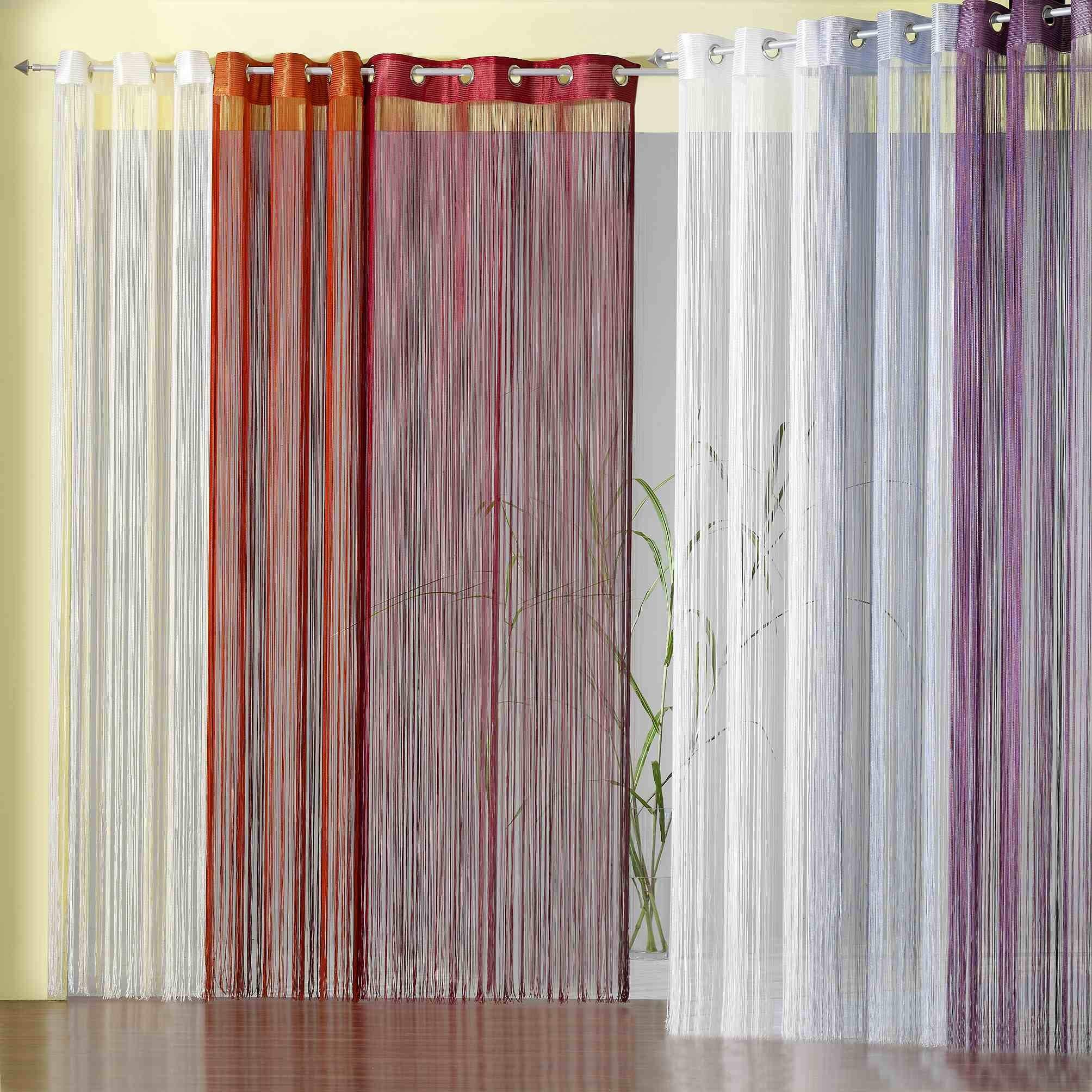 heimtexland Typ123 Fadengardine Silber 245x98 cm Ösen