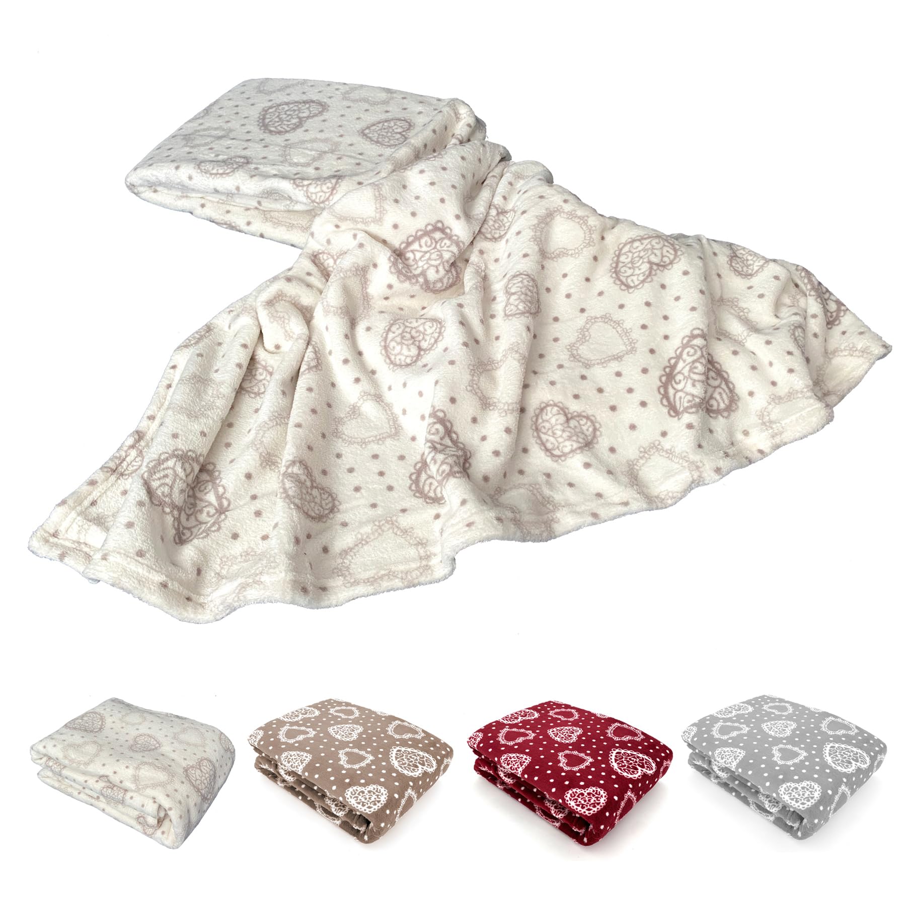 heimtexland Country Chic Typ283 Kuscheldecke 150x200 cm grau weich