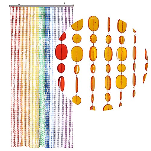 HAB & GUT DV0222 Türvorhang Oval 90x200 cm mehrfarbig Perlen