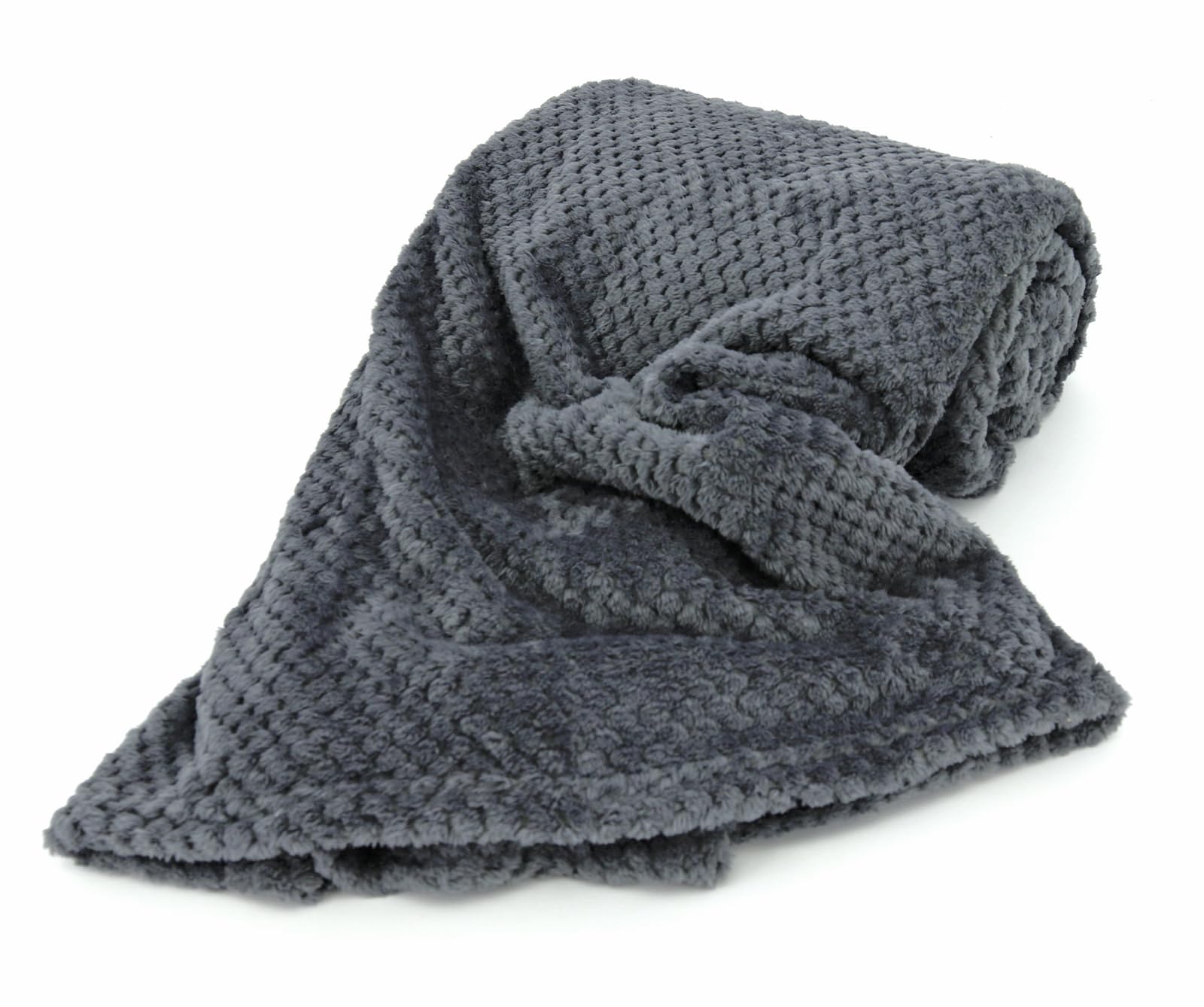 heimtexland Typ647 Kuscheldecke 200x155 Beere Waffel-Optik