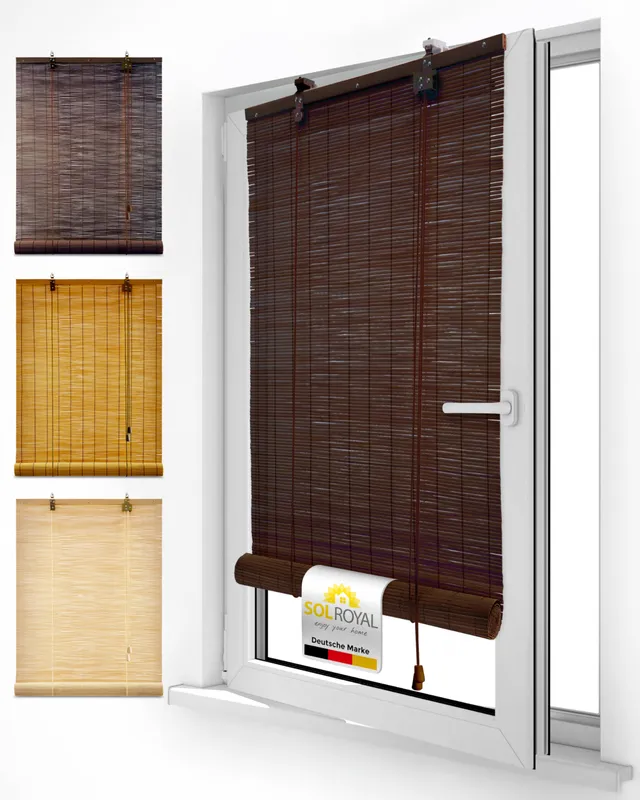 Sol Royal SolDecor B86 Bambusrollo 100x160 Natur blickdicht