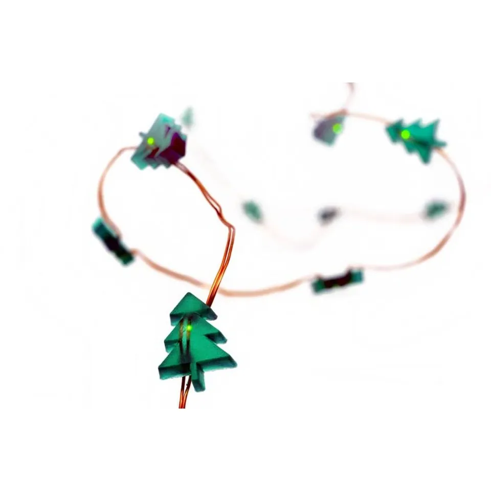 HAB & GUT LED003 Lichterkette Tannen grün Batterie 20er
