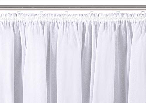 heimtexland Typ482 Store Gardine weiß 143x450 C-Bogen