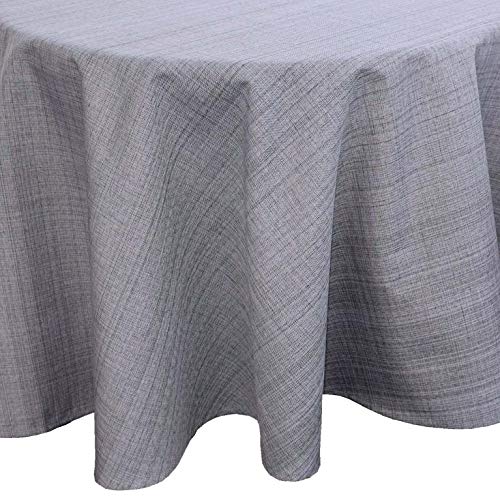 heimtexland Typ645 Tischdecke rund 145 cm grau Outdoor meliert