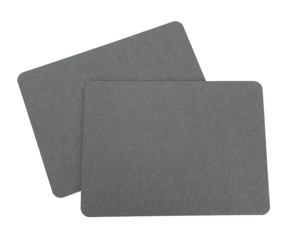 heimtexland Typ846 Tischset Filz grau 35x45 2er Pack