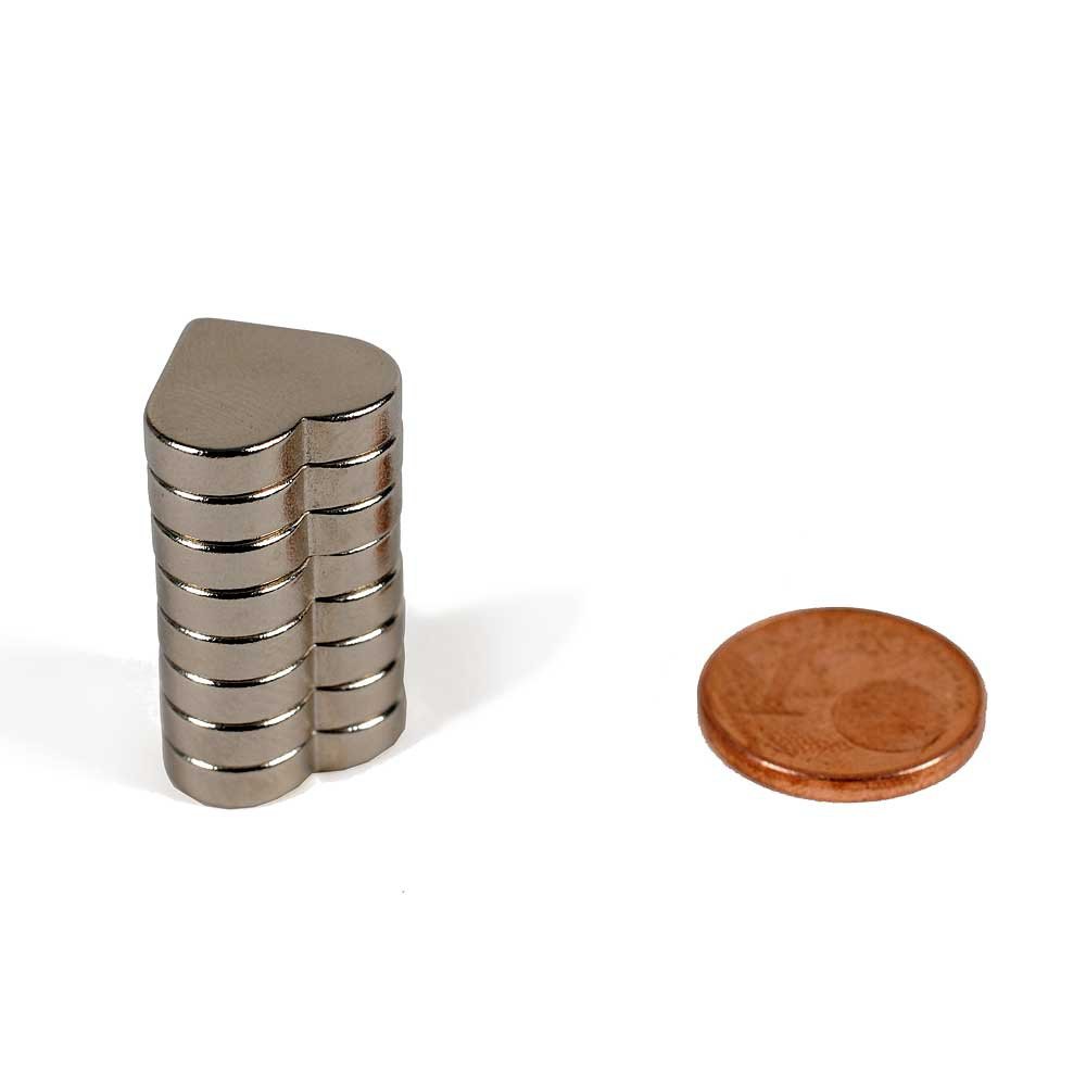HAB & GUT MC000-H Magnet-Herz 8er Silber Neodym N40