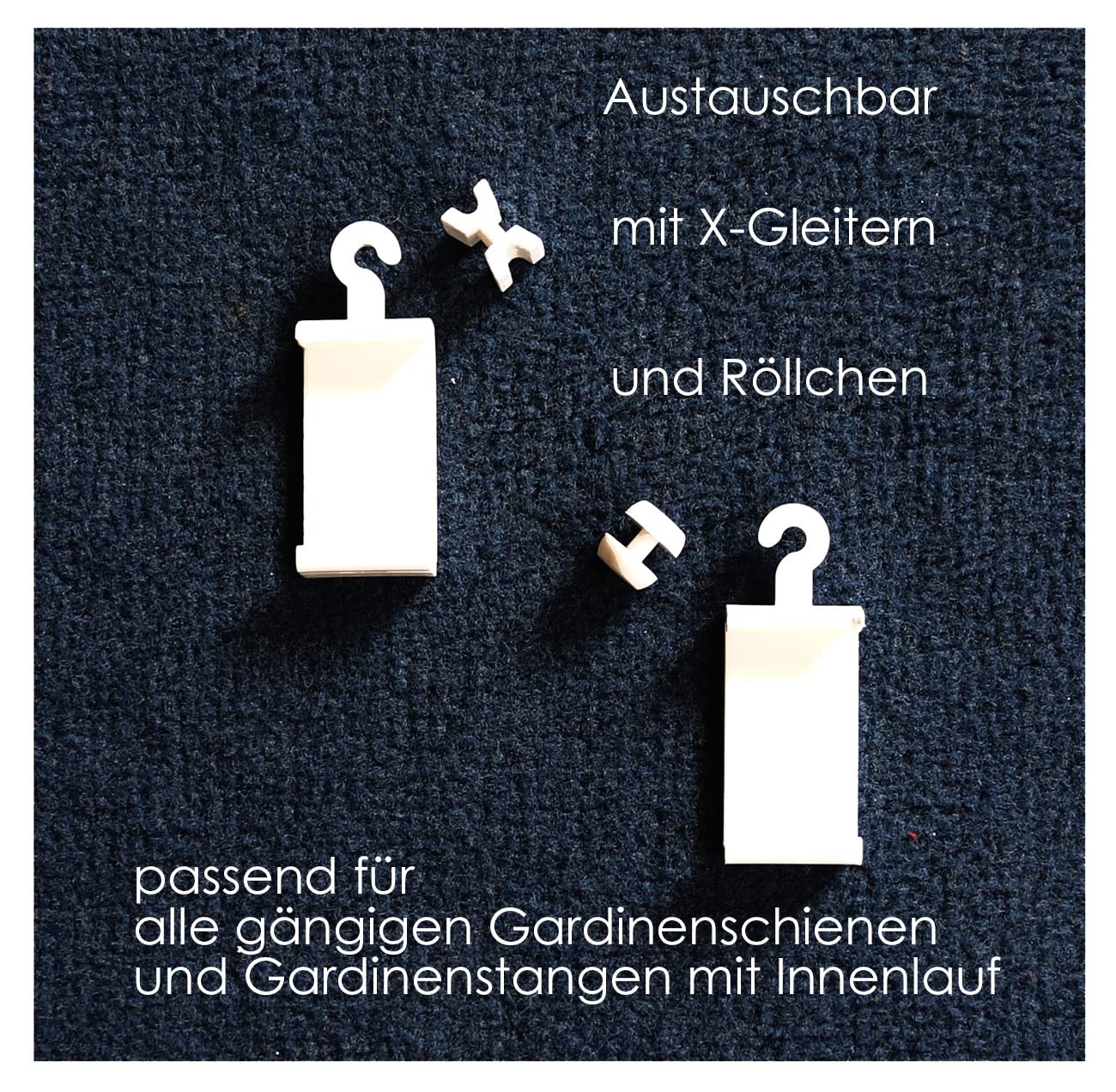 heimtexland Typ776 Schiebegardinen-Zubehör 60 cm Weiß Set